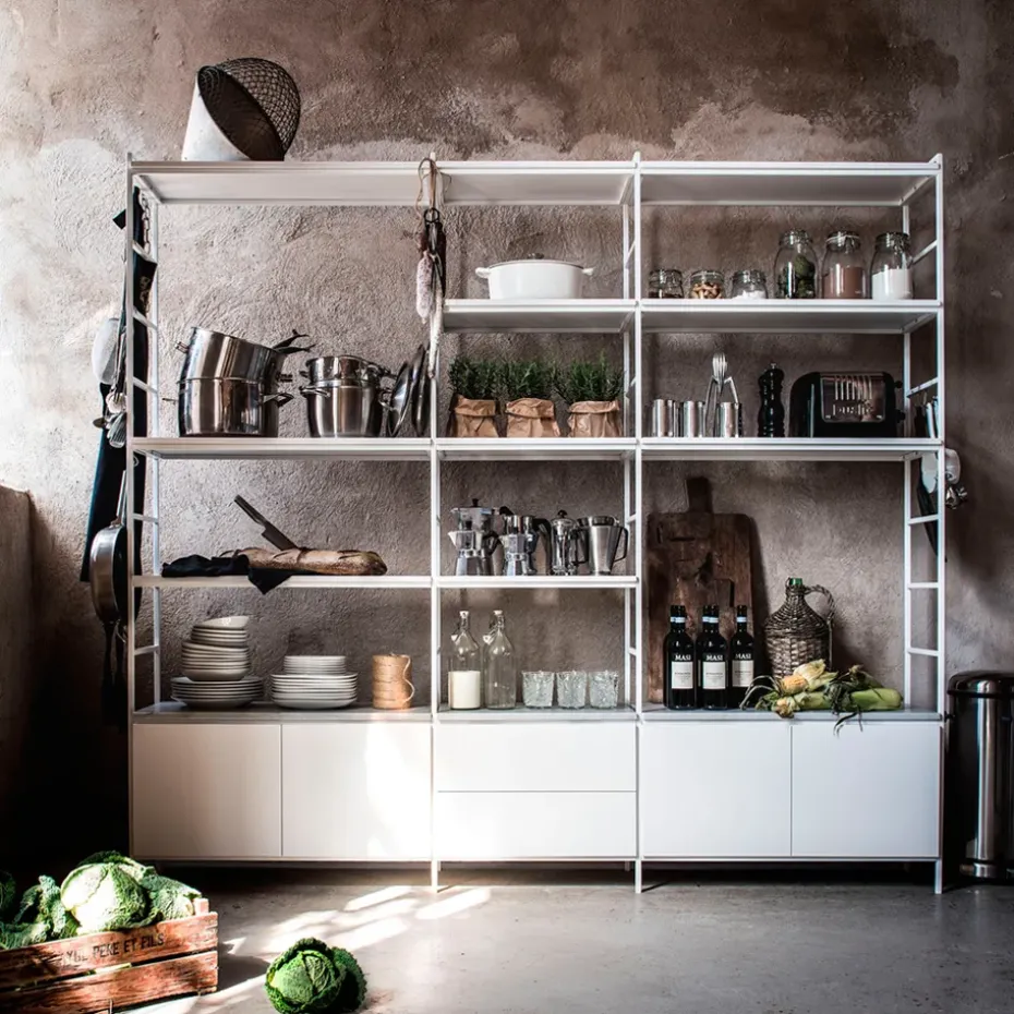 Molto High shelving system, White, 1 section