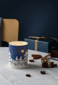 Moomin block candle LED 12,5 cm, Starry night
