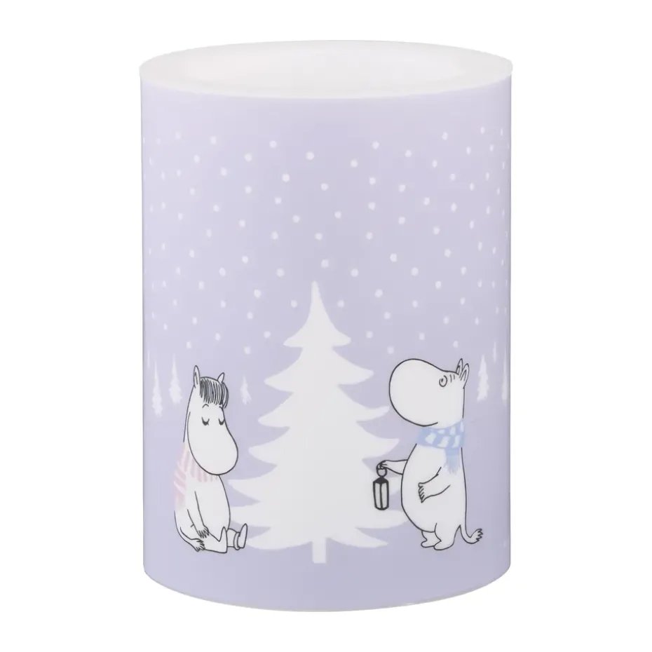 Moomin block candle LED 10 cm, Snowfall