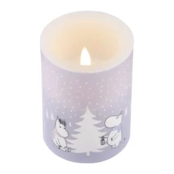 Moomin block candle LED 10 cm, Snowfall
