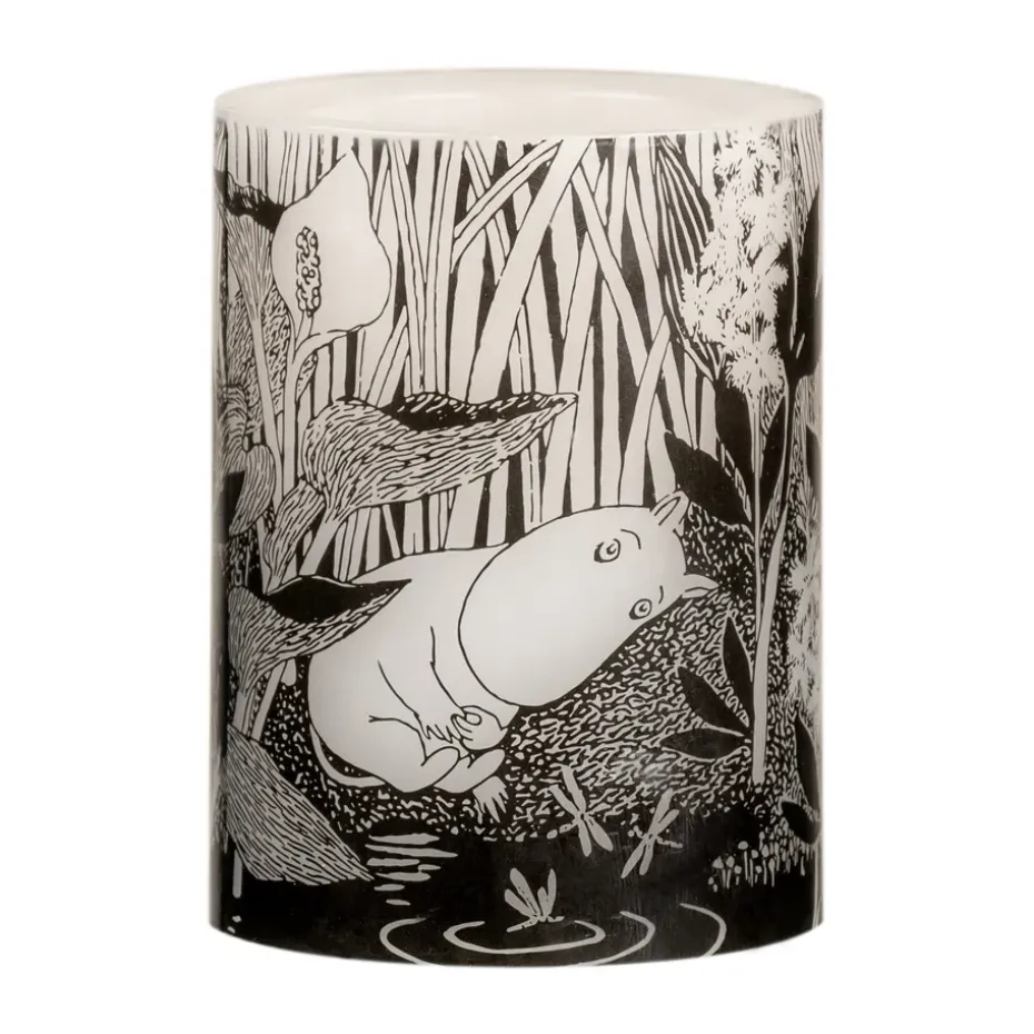 Moomin block candle LED 10 cm, The pond