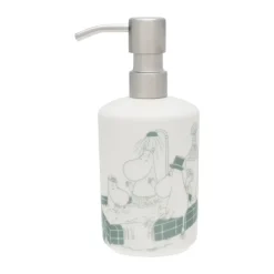 Moomin soap dispenser, Bath time green-white