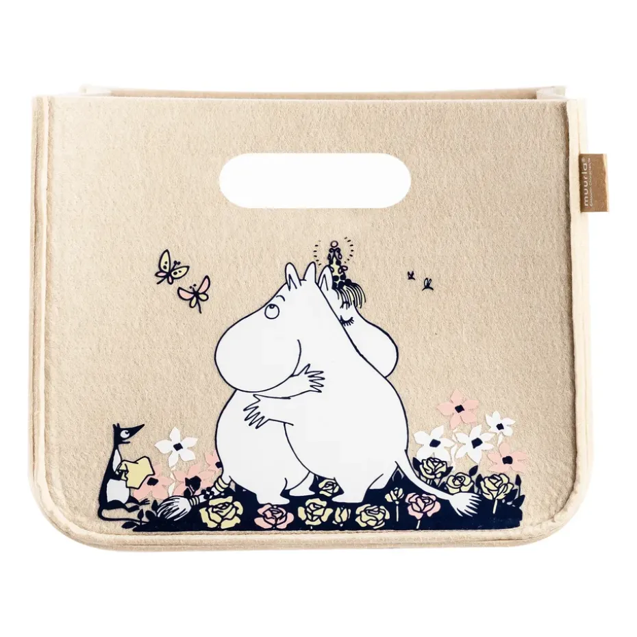 Mumin Hug storage box 26x26 cm, Beige
