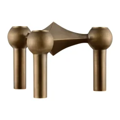 Nagel candle holder, Bronzed brass