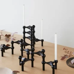 Nagel candle holder, matte black