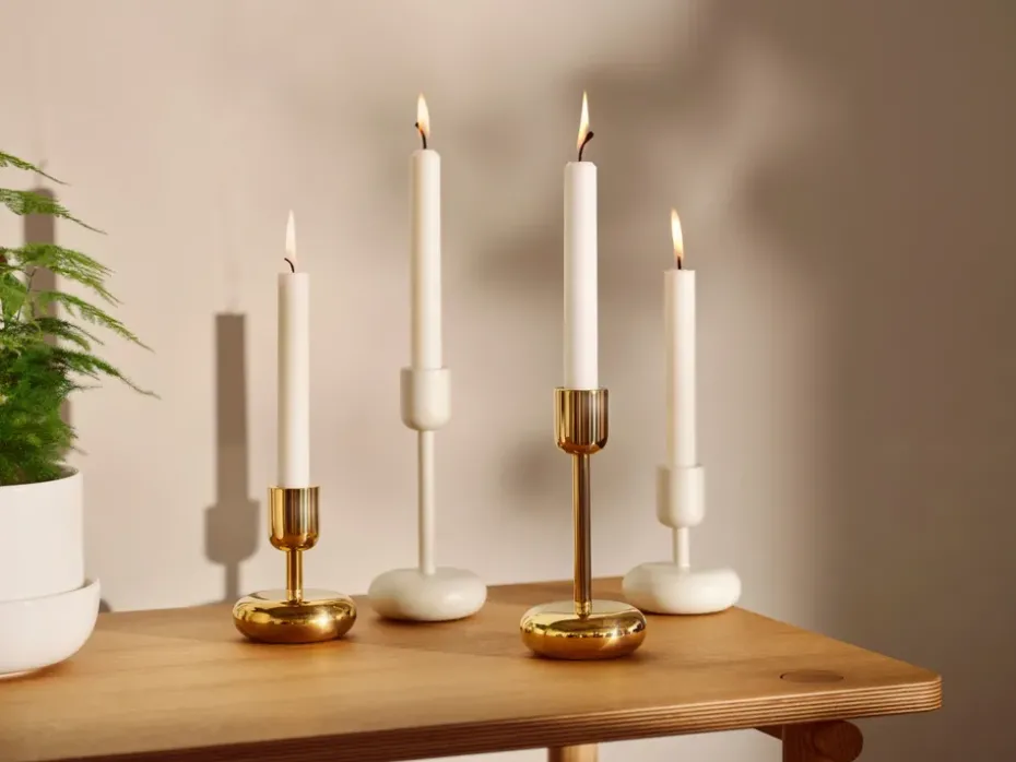 Nappula candleholder brass, small 107 mm