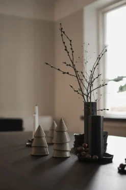 Narrow Christmas tree beige, Large 14 cm