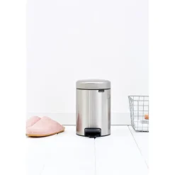 New Icon pedal bin 3 liter, Matt steel fingerprint proof