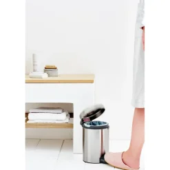 New Icon pedal bin 3 liter, Matt steel fingerprint proof