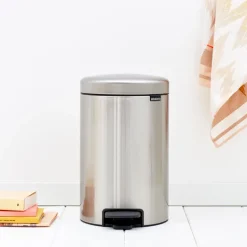 New Icon pedal bin 12 liter, matte steel finger-print proof