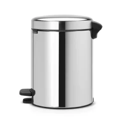 New Icon pedal bin 5 liter, brilliant steel