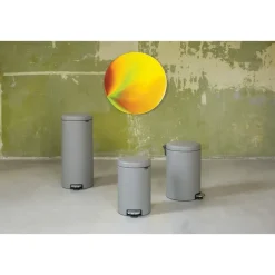 New Icon pedal bin 20 liter, Mineral concrete grey