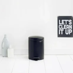 New Icon pedal bin 5 liter, matte black