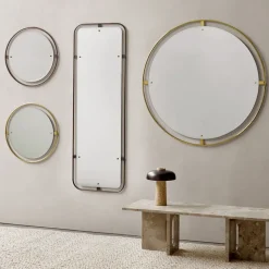 Nimbus mirror, Bronzed brass, ø60