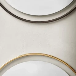 Nimbus mirror, Bronzed brass, ø60