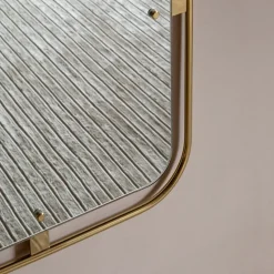Nimbus mirror rectangular, Polished brass
