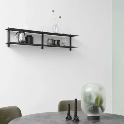 Nivo shelf C, Black-stained ash room-black