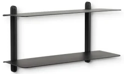 Nivo shelf F large, Black oiled ash-black