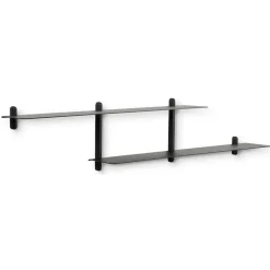 Nivo shelf H, Dark-stained ash-black
