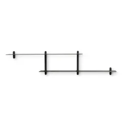 Nivo shelf H large, Black oiled ash-black