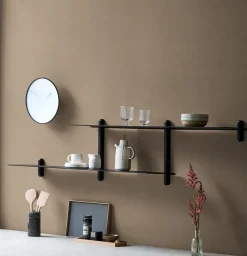 Nivo shelf H large, Black oiled ash-black