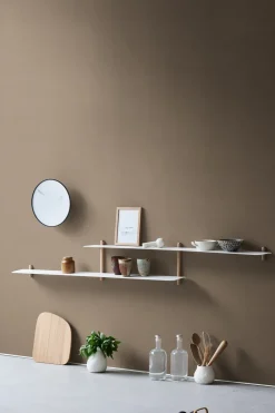 Nivo shelf H, Light oak-white