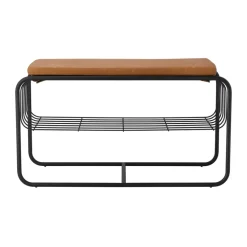 Nod bench/shoe rack 80x36x42 cm, Black