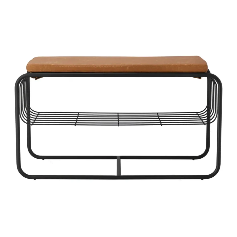 Nod bench/shoe rack 80x36x42 cm, Black