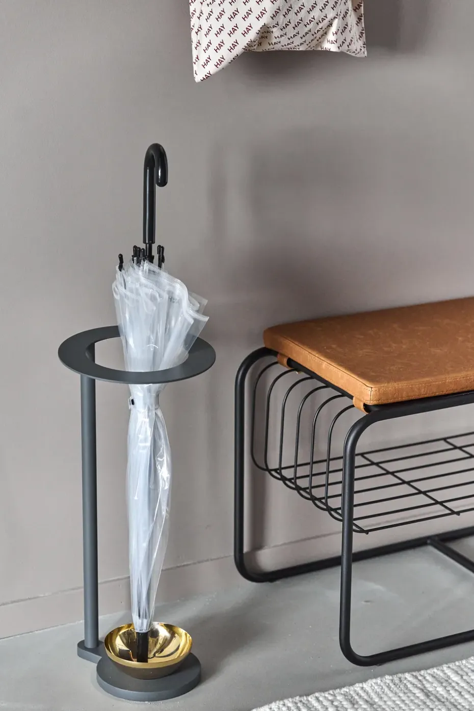 Nod bench/shoe rack 80x36x42 cm, Black
