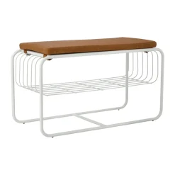 Nod bench/shoe rack 80x36x42 cm, White