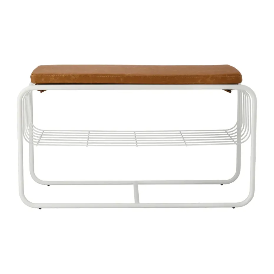 Nod bench/shoe rack 80x36x42 cm, White