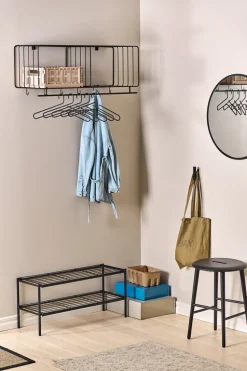 Nod shoe rack 80x30x37 cm, Black