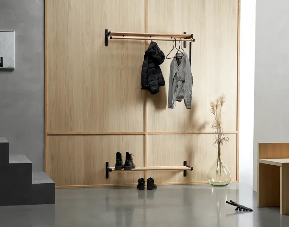 Nostalgi 291 hat shelf 100 cm, Black-black