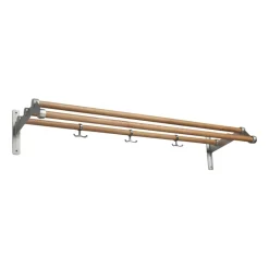 Nostalgi 291 hat shelf 100 cm, Oak -aluminum