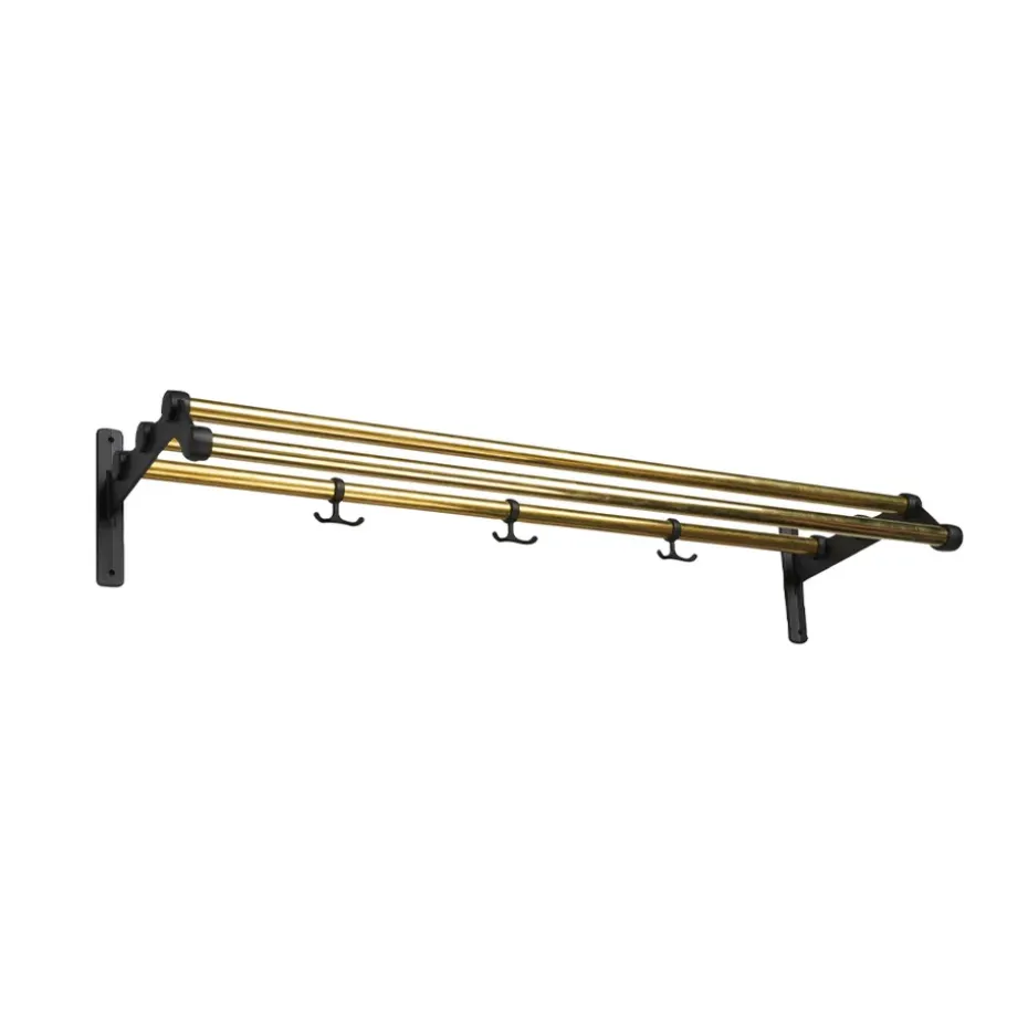 Nostalgi 291 hat shelf, Brass, black