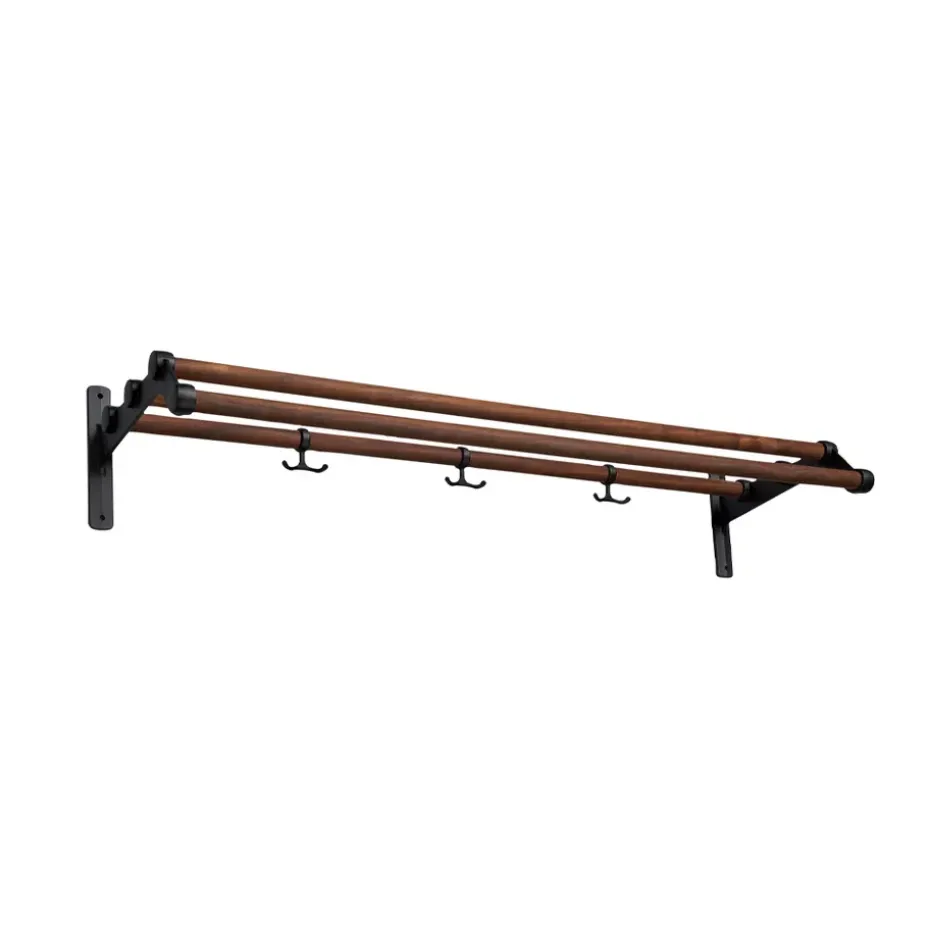 Nostalgi 291 hat shelf, Walnut, black