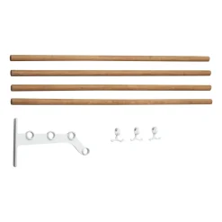 Nostalgi 291 inbuilt hat rack 100 cm, Bamboo-white