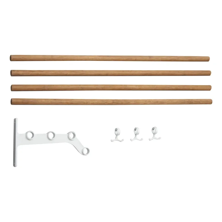 Nostalgi 291 inbuilt hat rack 100 cm, Bamboo-white