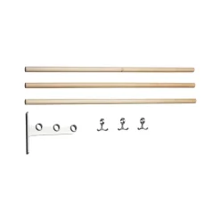 Nostalgi add-on shoe or hat shelf, Birch, aluminium stand