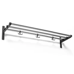 Nostalgi hat shelf/ shoe shelf, chrome, black