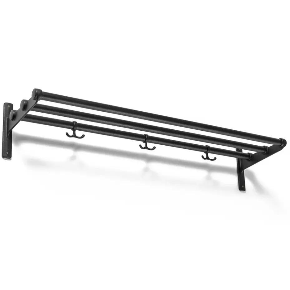 Nostalgi hat shelf/ shoe shelf, black, black