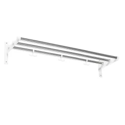 Nostalgi hat shelf/ shoe shelf, chrome, white