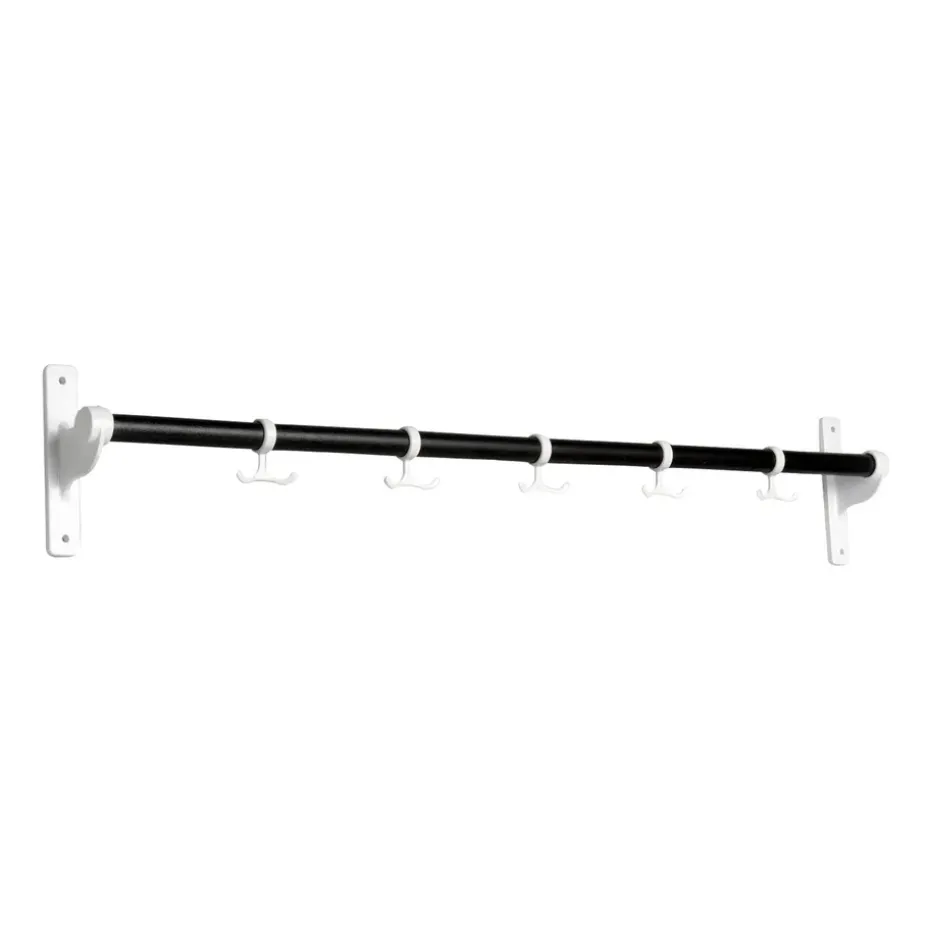 Nostalgi hook 100 cm, Black oiled oak-white