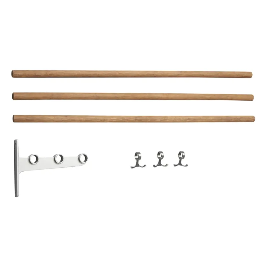 Nostalgi inbuilt hat rack, shoe rack, Bamboo-aluminium