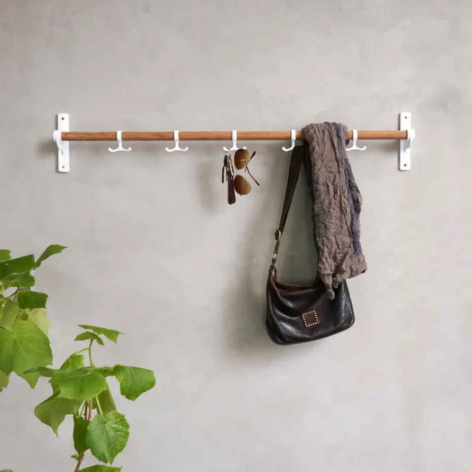 Nostalgi inbuilt hook strip, Bamboo-white