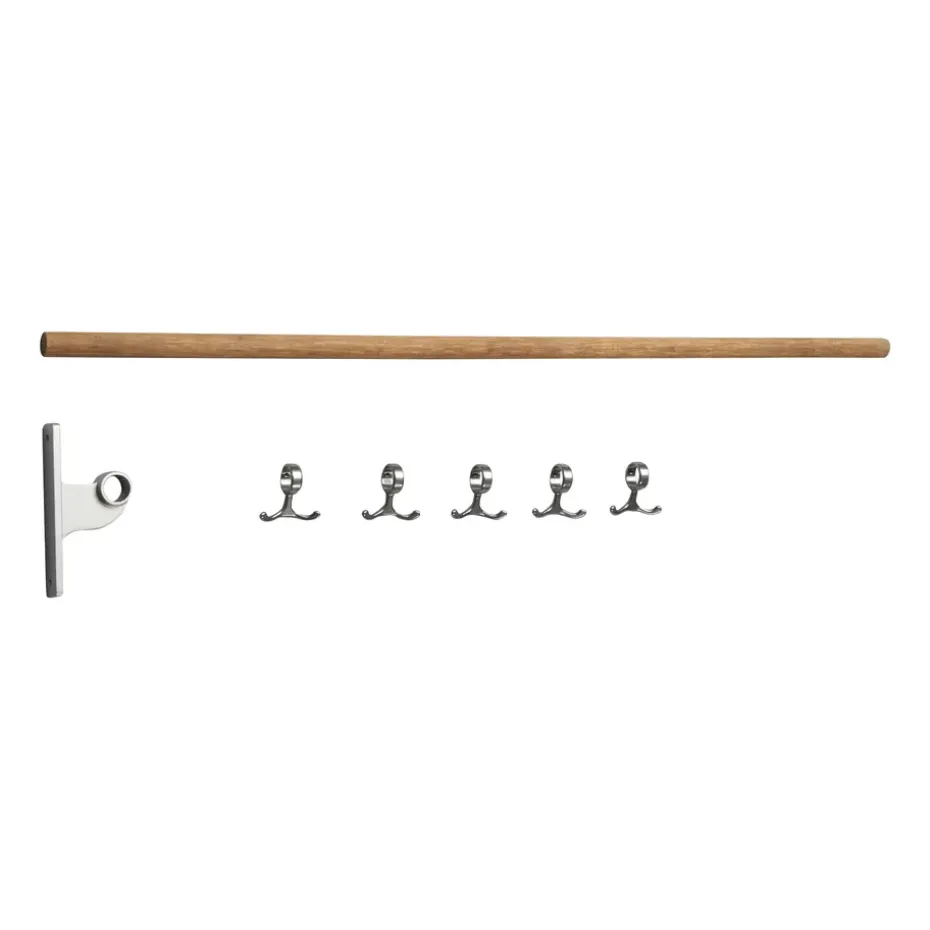 Nostalgi inbuilt hook strip, Bamboo-aluminium