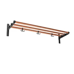 Nostalgi Shoe or hat shelf, Copper, black stand