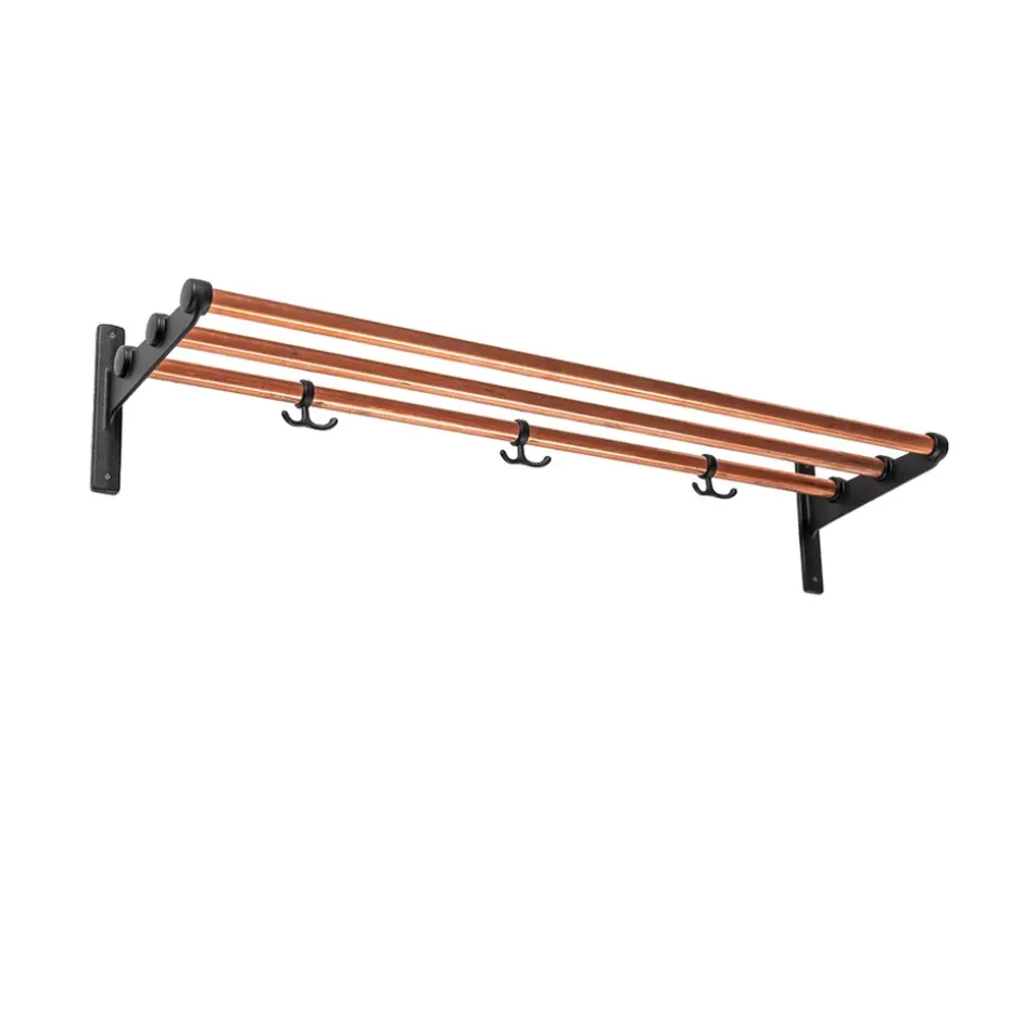 Nostalgi Shoe or hat shelf, Copper, black stand