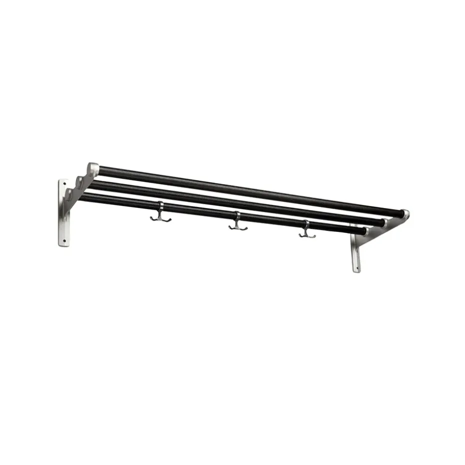 Nostalgi Shoe or hat shelf, Black, aluminium stand