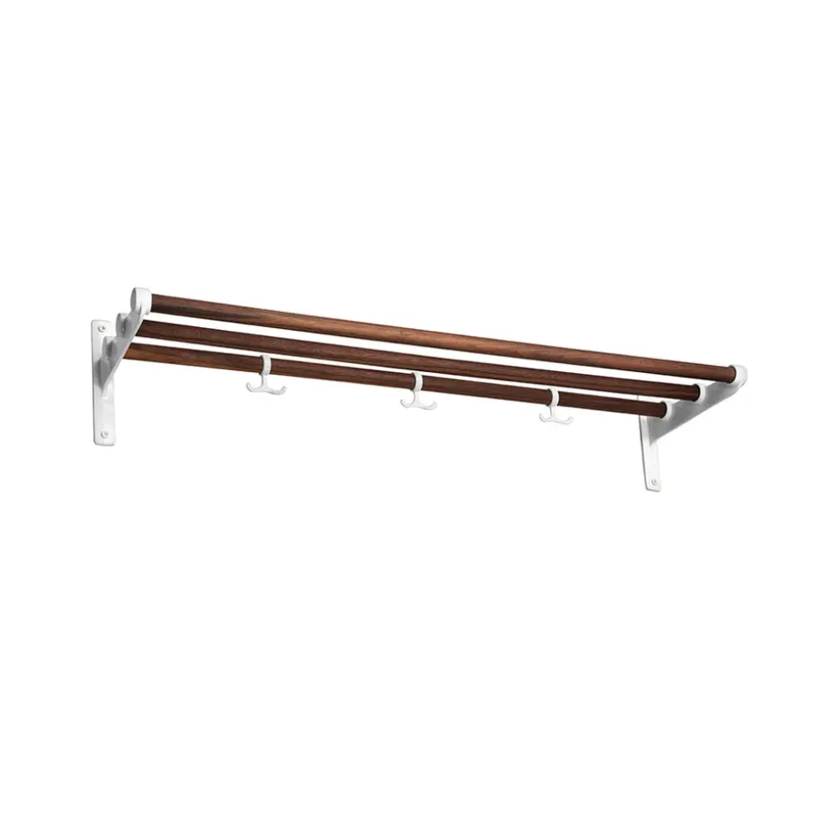 Nostalgi Shoe or hat shelf, Walnut, white stand